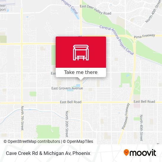 Mapa de Cave Creek Rd & Michigan Av