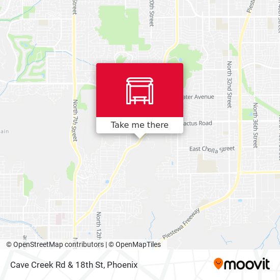 Mapa de Cave Creek Rd & 18th St