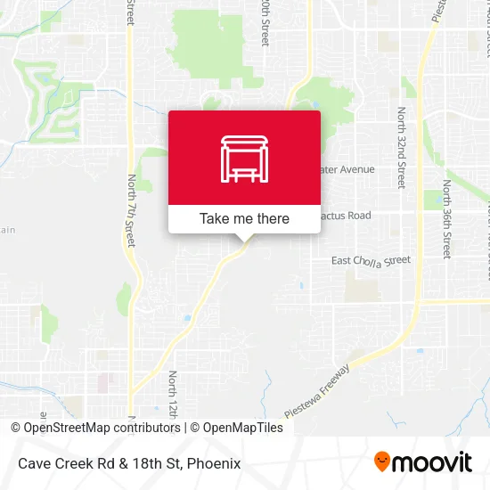 Cave Creek Rd & 18th St map