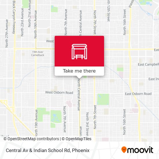 Central Av & Indian School Rd map