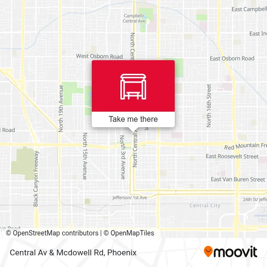 Central Av & Mcdowell Rd map