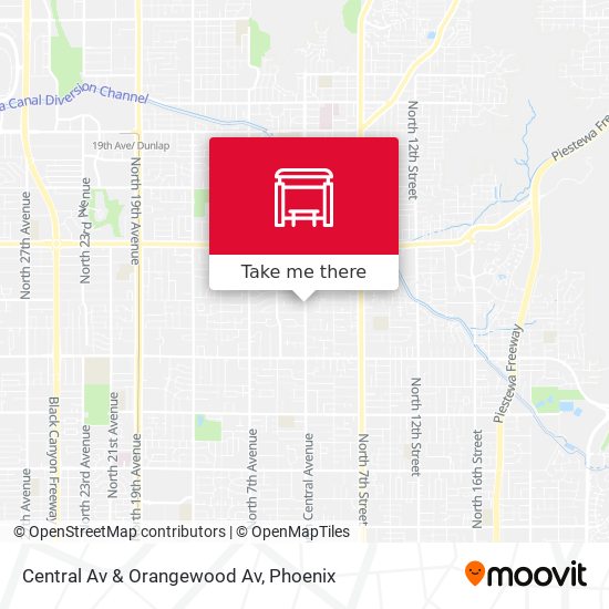 Central Av & Orangewood Av map