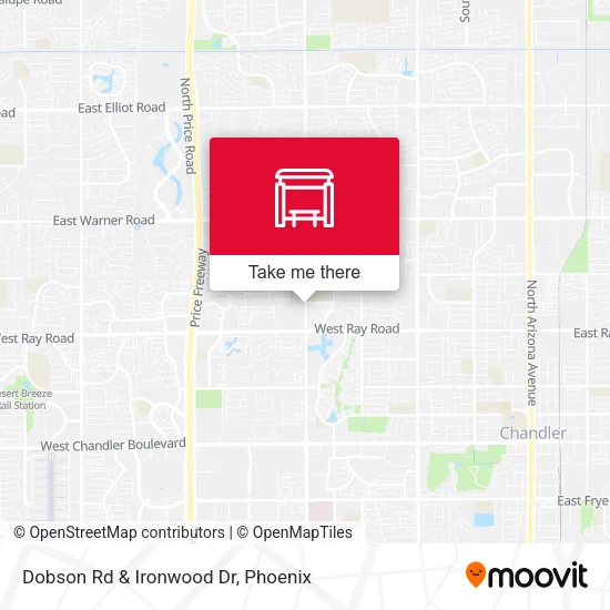 Dobson Rd & Ironwood Dr map