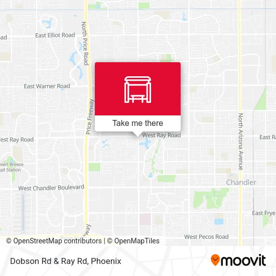 Dobson Rd & Ray Rd map