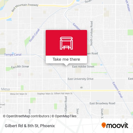 Mapa de Gilbert Rd & 8th St