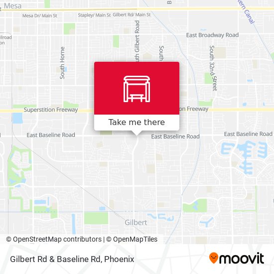 Gilbert Rd & Baseline Rd map