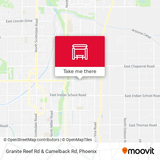 Granite Reef Rd & Camelback Rd map