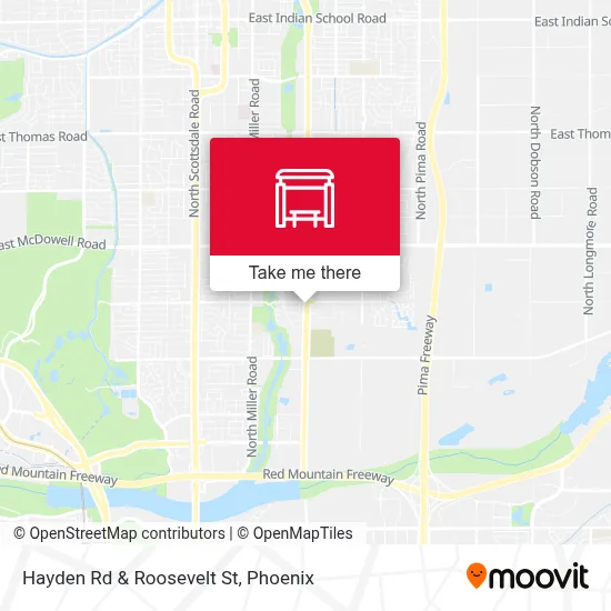 Hayden Rd & Roosevelt St map