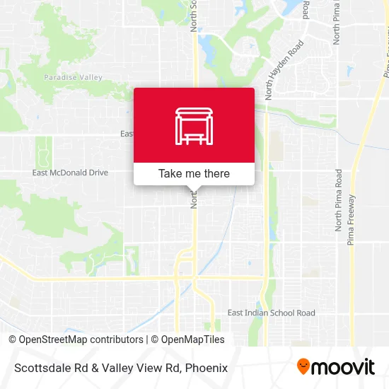 Scottsdale Rd & Valley View Rd map
