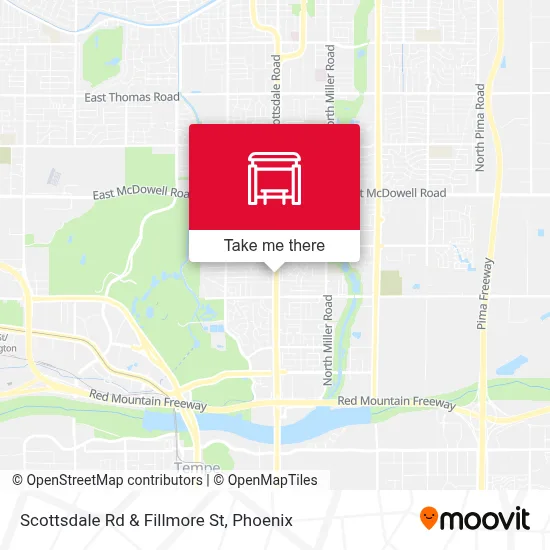 Scottsdale Rd & Fillmore St map