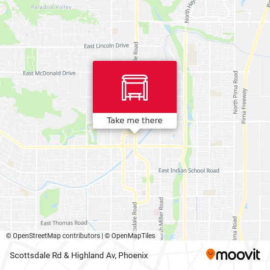 Scottsdale Rd & Highland Av map