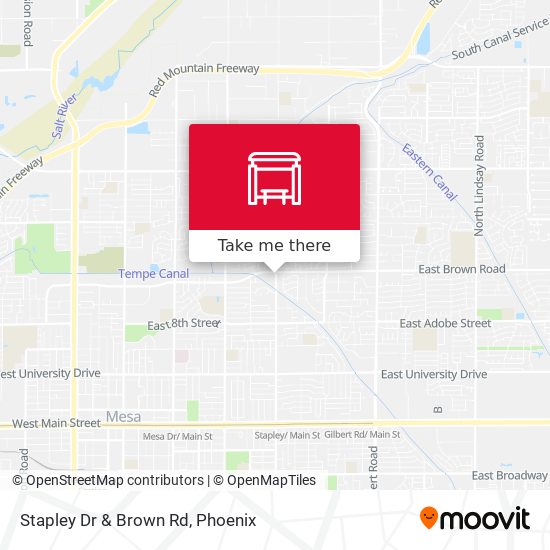 Stapley Dr & Brown Rd map