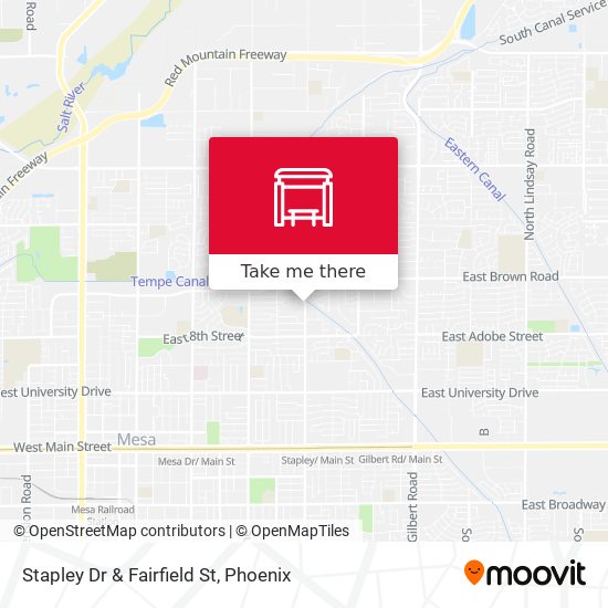 Stapley Dr & Fairfield St map