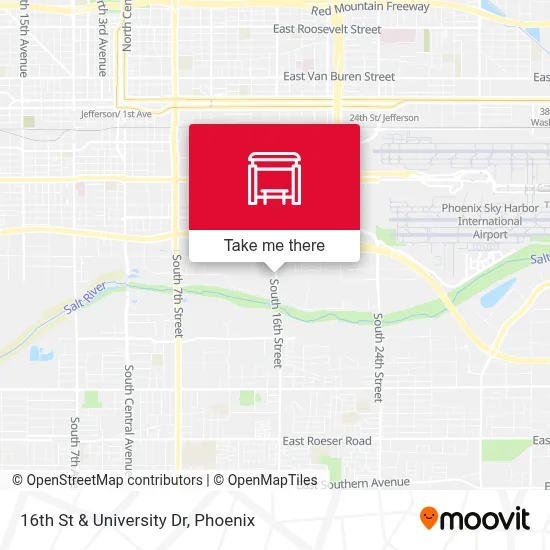 16th St & University Dr map