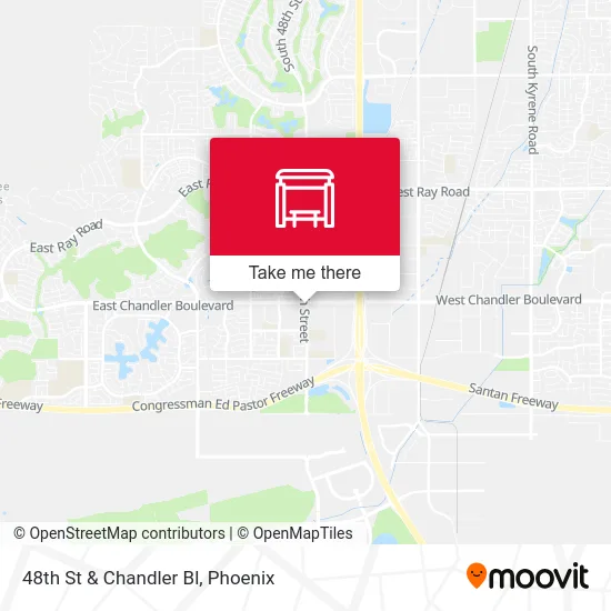 48th St & Chandler Bl map