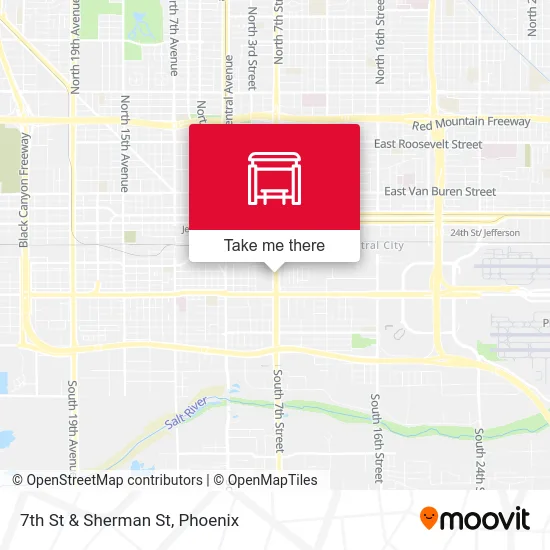 7th St & Sherman St map