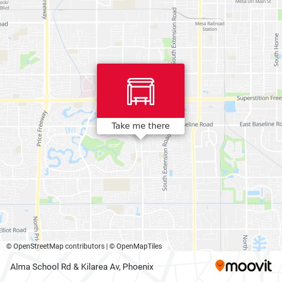 Alma School Rd & Kilarea Av map