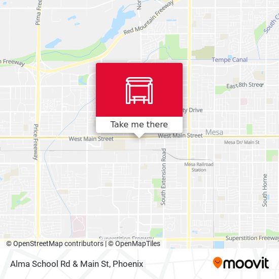 Alma School Rd & Main St map