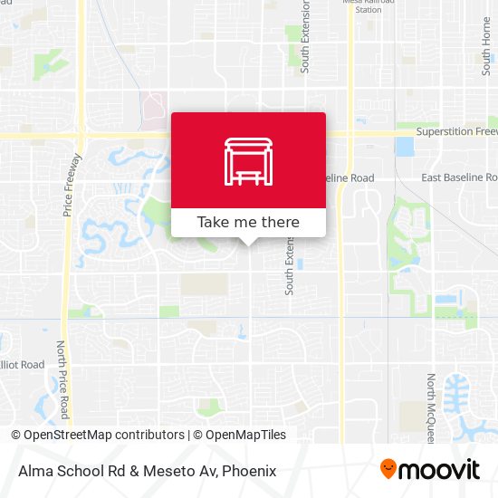 Alma School Rd & Meseto Av map