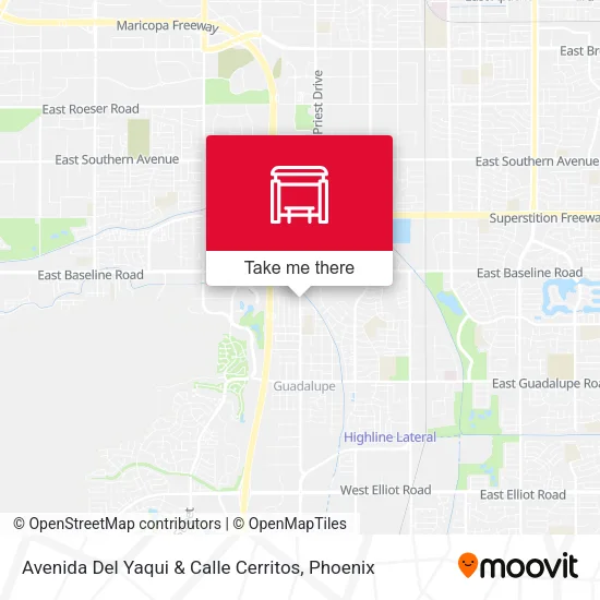 Avenida Del Yaqui & Calle Cerritos map