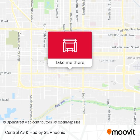 Central Av & Hadley St map