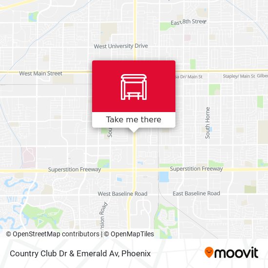 Country Club Dr & Emerald Av map