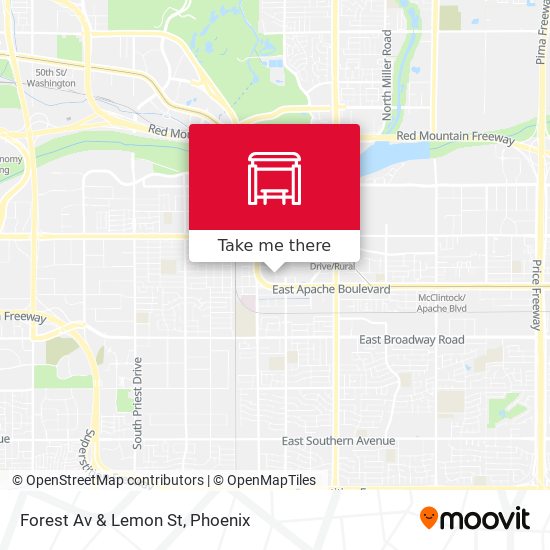 Forest Av & Lemon St map