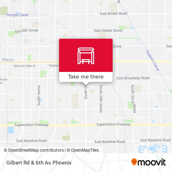 Mapa de Gilbert Rd & 6th Av