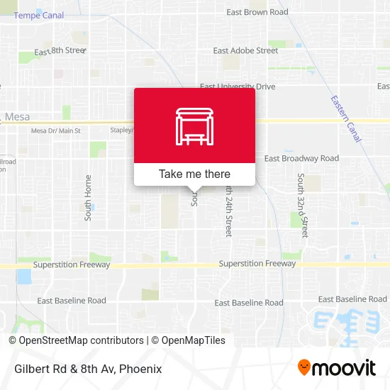 Gilbert Rd & 8th Av map