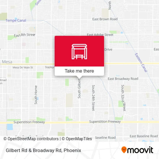 Mapa de Gilbert Rd & Broadway Rd