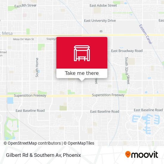 Mapa de Gilbert Rd & Southern Av