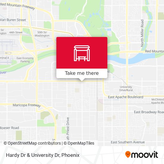 Hardy Dr & University Dr map