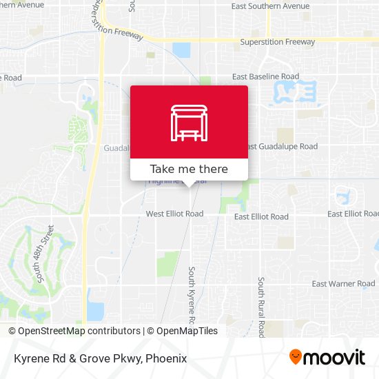 Kyrene Rd & Grove Pkwy map