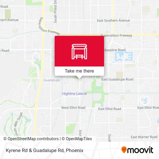 Mapa de Kyrene Rd & Guadalupe Rd