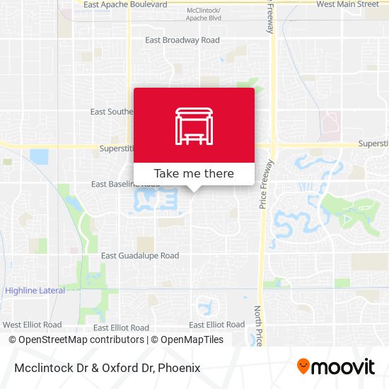Mcclintock Dr & Oxford Dr map