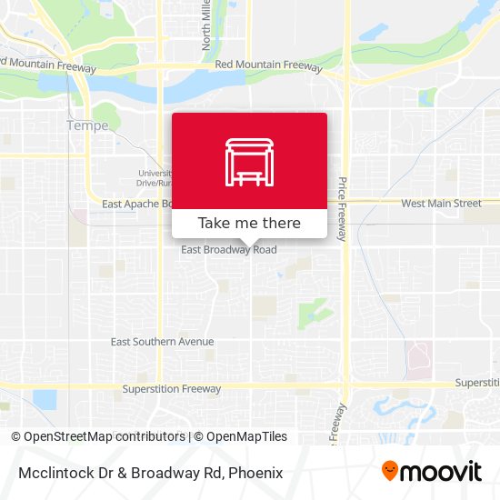 Mcclintock Dr & Broadway Rd map