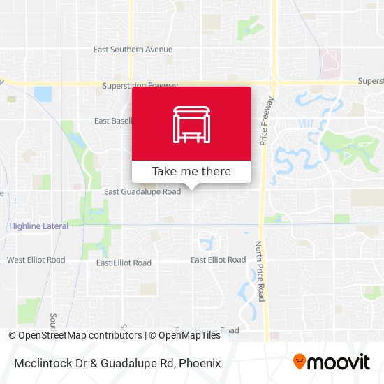 Mcclintock Dr & Guadalupe Rd map