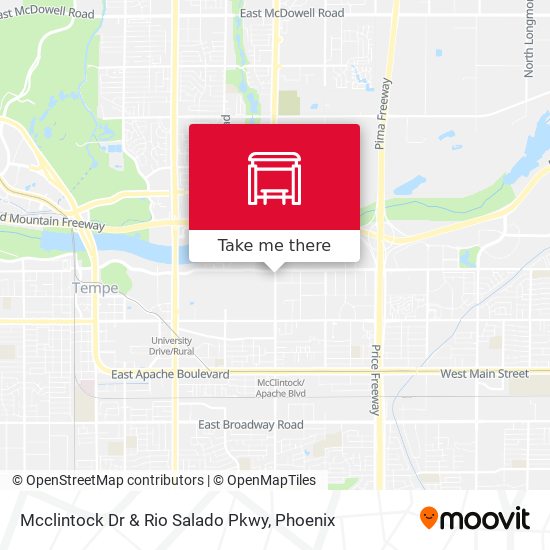 Mcclintock Dr & Rio Salado Pkwy map