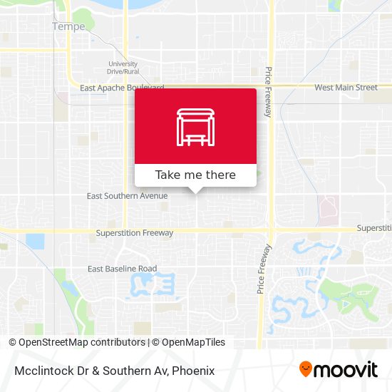 Mcclintock Dr & Southern Av map