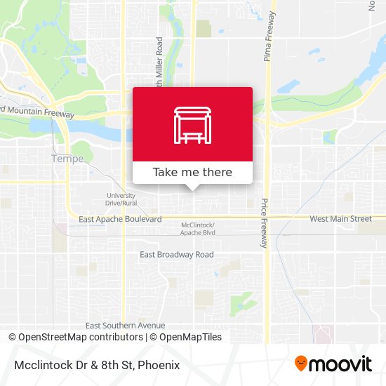 Mcclintock Dr & 8th St map