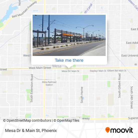Mesa Dr & Main St map