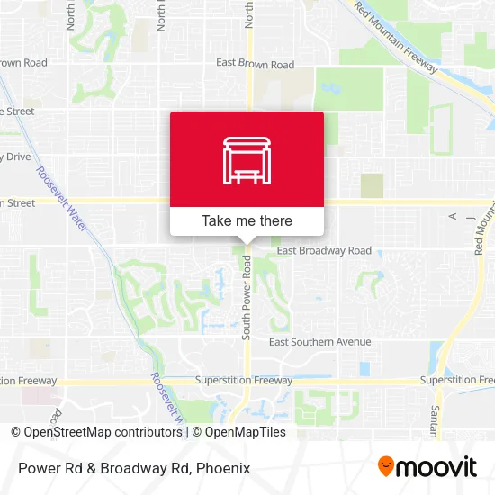 Mapa de Power Rd & Broadway Rd