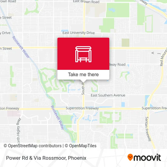 Power Rd & Via Rossmoor map
