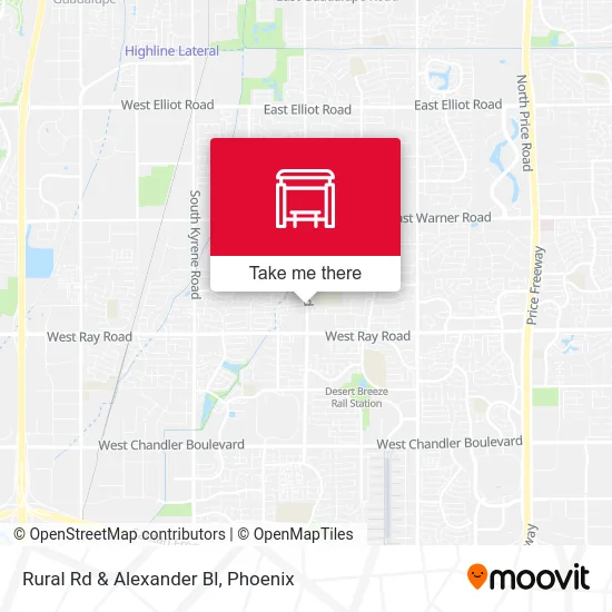 Mapa de Rural Rd & Alexander Bl