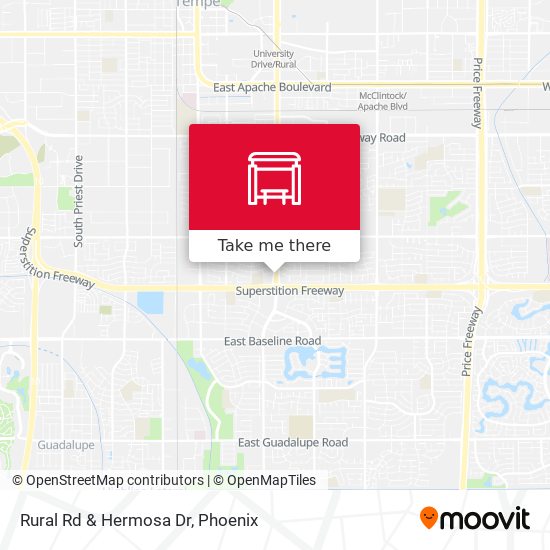 Mapa de Rural Rd & Hermosa Dr