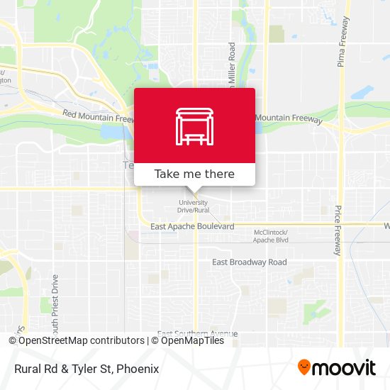 Mapa de Rural Rd & Tyler St