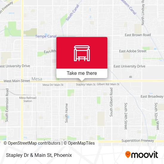 Stapley Dr & Main St map