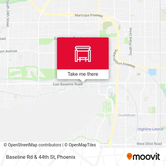 Mapa de Baseline Rd & 44th St