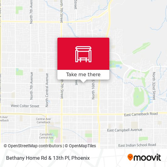 Bethany Home Rd & 13th Pl map