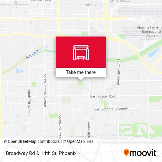 Broadway Rd & 14th St map